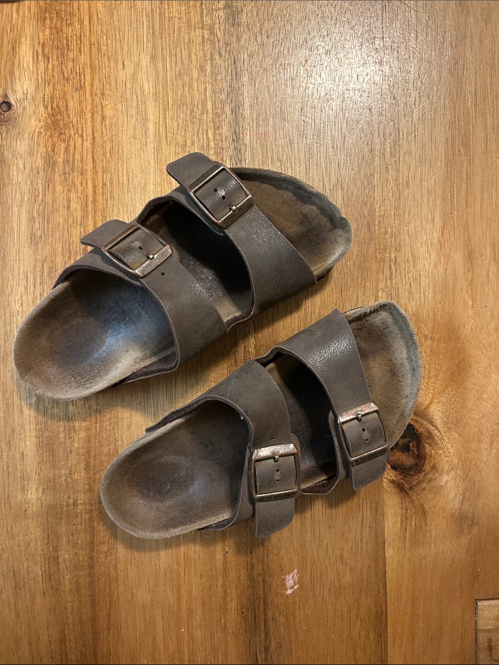 Birkenstock Kids Brown Double Buckle Sandals